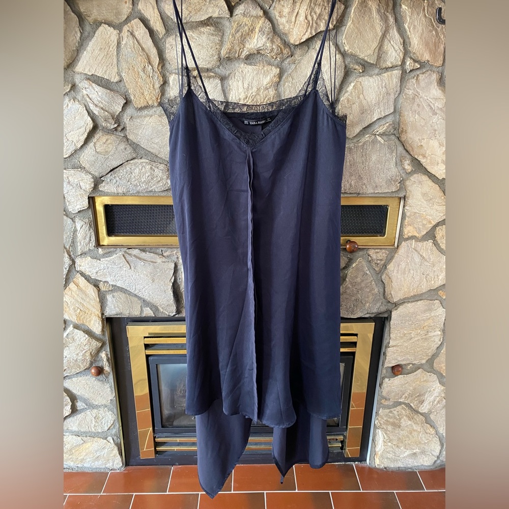 Zara split front slip